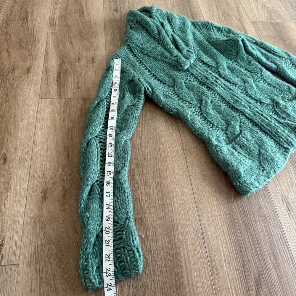 Anthropologie Sleeping On Snow Chunky Cable Knit Zip Cardigan S - Picture 7 of 8